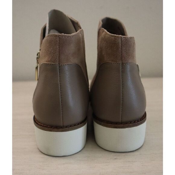 SoftWalk Women's Sz 6.5W Stone Suede Wesley Leather Round Toe Ankle Boots $129 - Picture 5 of 6